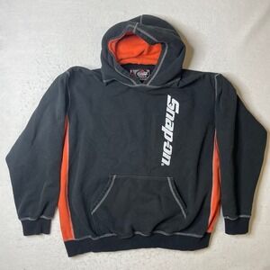 Choko Motorsports Snap On Black Orange Hoodie Authentic Apparel Mens Size L